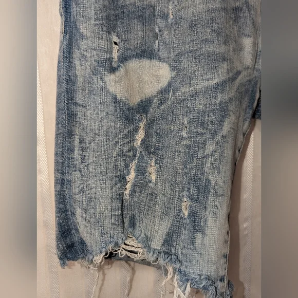 AMERICAN EAGLE OUTFITTERS Denim Shorts Bleached Distressed sz 29 - Picture 10 of 14